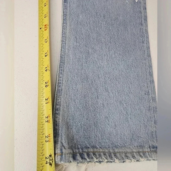 Agolde Riley High rise Straight Crop jean in Clear skies sz 29 NWT light wash - Picture 15 of 16